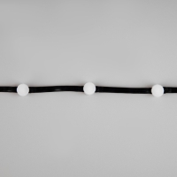 Умная гирлянда &laquo;Нить&raquo; 5 м роса с насадками &laquo;Шарики&raquo;, IP20, черный провод, 100 LED, пульт ДУ, приложение, свечение RGB, USB