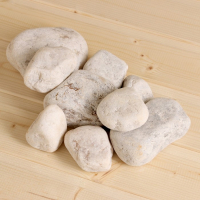 Камень для бани "КВАРЦ БЕЛЫЙ КНЯЖЕСКИЙ " галтованный, ведро 10 кг, фракция 70-120 мм Камень для бани "КВАРЦ БЕЛЫЙ КНЯЖЕСКИЙ " галтованный, ведро 10 кг, фракция 70-120 мм