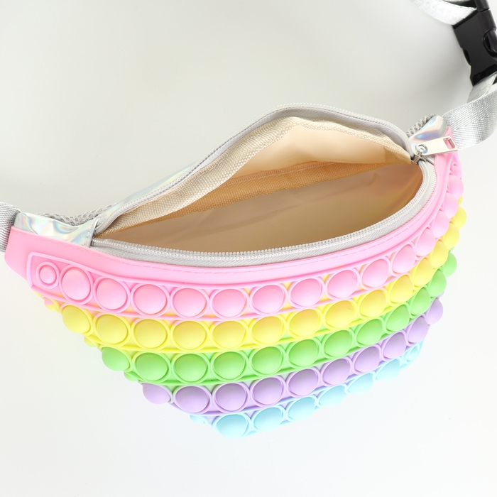 Сумка поясная детская на молнии «Выбражулька», pop it, цвет разноцветный Сумка поясная детская на молнии «Выбражулька», pop it, цвет разноцветный