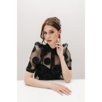 Серьги-кольца «Боттега» тройные, d=3,5, цвет красный Серьги-кольца «Боттега» тройные, d=3,5, цвет красный