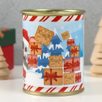 Носки в банке "С новым годом" (внутри носки мужские, цвет чёрный) Носки в банке "С новым годом" (внутри носки мужские, цвет чёрный)