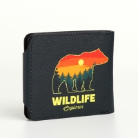 Кошелёк на кнопке, цвет чёрный Кошелёк на кнопке, цвет чёрный