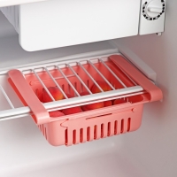 Полка подвесная в холодильник раздвижная Доляна, 20(28)&times;16,2&times;7,5 см, цвет МИКС