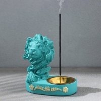 Курильница "Лев", бирюзовая Курильница "Лев", бирюзовая
