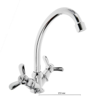 Смеситель для кухни Accoona A5679, двухвентильный, силумин, хром Смеситель для кухни Accoona A5679, двухвентильный, силумин, хром