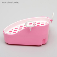 Туалет угловой для кроликов и хорьков, 18,5 х 18 см, микс цветов Туалет угловой для кроликов и хорьков, 18,5 х 18 см, микс цветов