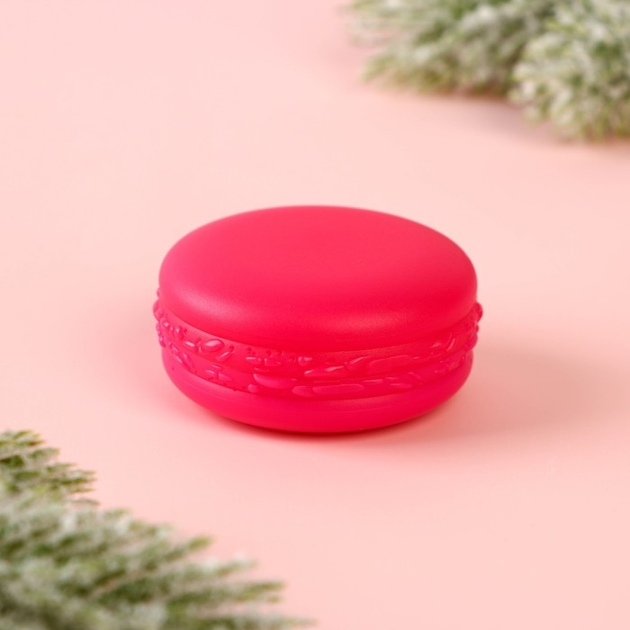 Блеск макарун в коробочке &laquo;Новый год! Котик&raquo;, 10 гр, аромат клубники