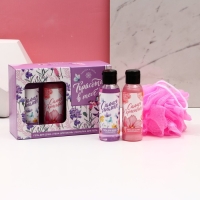 Подарочный набор косметики &laquo;Красота в тебе&raquo;, гель для душа 100 мл, пена для ванны 100 мл, мочалка, ЧИСТОЕ СЧАСТЬЕ