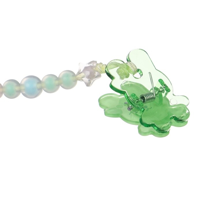 Держатель для соски - пустышки &laquo;Зайка&raquo;, цвет зеленый