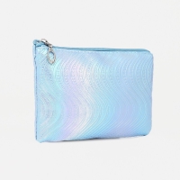 Набор косметичек 2 в 1 на молниях, цвет голубой Набор косметичек 2 в 1 на молниях, цвет голубой