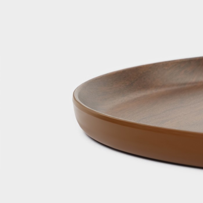 Блюдо &laquo;Натурэль&raquo;, d=28 см, цвет коричневый