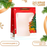 Пакет подарочный новогодний ламинированный, с окном "Новогодний", 35 х 25 х 18 см. Пакет подарочный новогодний ламинированный, с окном "Новогодний", 35 х 25 х 18 см.