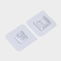 Крючки держатели двойные самоклеящиеся, набор 10 пар, 5,7&times;5,7&times;1см, цвет прозрачный