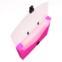 Папка-портфель А4 на замке, Calligrata "Неон", 1 отделение, пластиковая, 700 мкм, фуксия Папка-портфель А4 на замке, Calligrata "Неон", 1 отделение, пластиковая, 700 мкм, фуксия