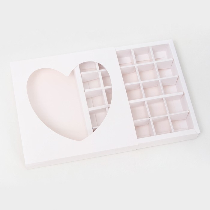 Коробка для 25 конфет, 22 х 22 х 3,5 см. Кондитерская упаковка