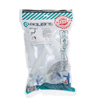 Сифон для мойки Aquant, 3 1/2" х 40 мм, отвод стир. маш., перелив, гиб. труба 40х40/50 мм