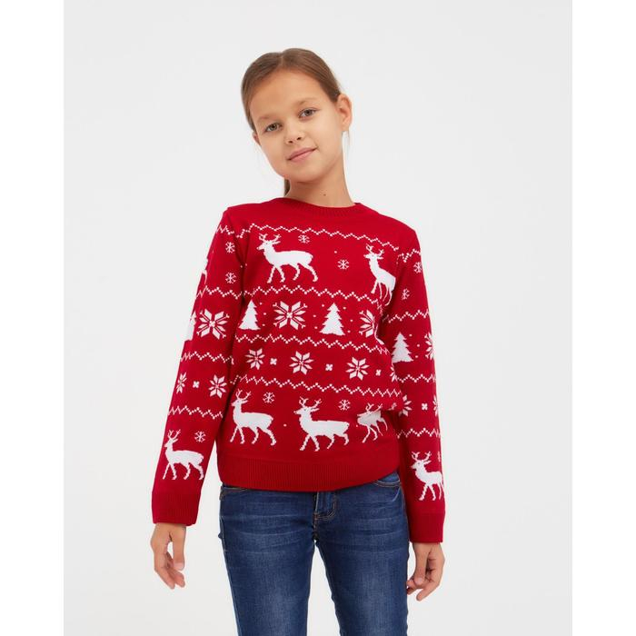 Джемпер вязаный детский KAFTAN Джемпер вязаный детский KAFTAN "New Year" размер 30 (98-104 см)