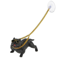 Собака на панель авто с присоской для стекла, бульдог Собака на панель авто с присоской для стекла, бульдог