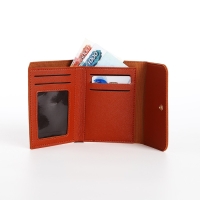 Кошелёк женский на кнопке, цвет рыжий Кошелёк женский на кнопке, цвет рыжий