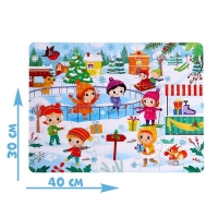 Пазл с окошками &laquo;В ожидании Нового года&raquo;, 6 окошек, 28 деталей