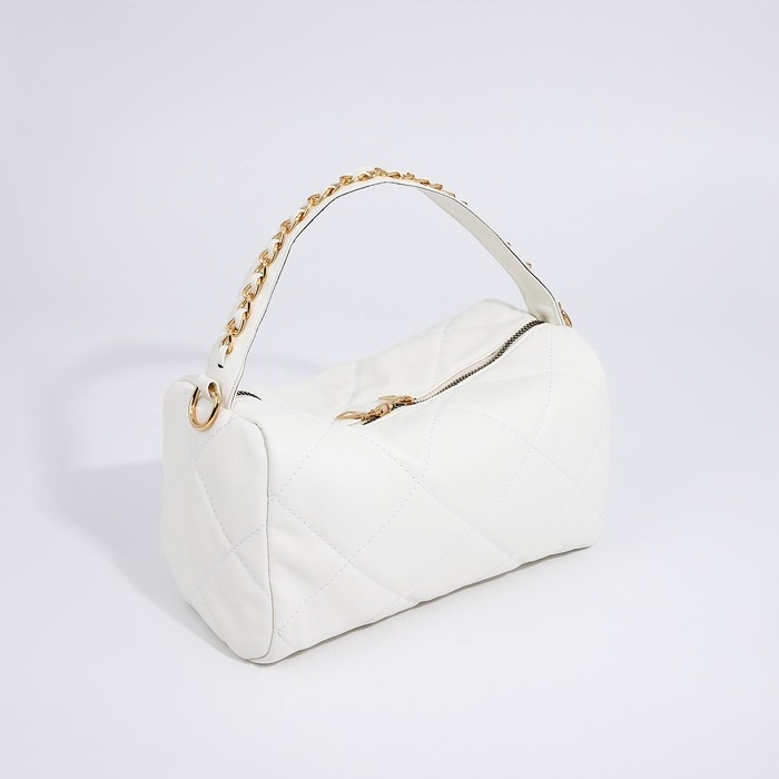 Сумка-багет на молнии, цвет белый Сумка-багет на молнии, цвет белый