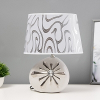 Настольная лампа "Зара" Е14 40Вт белый серебро 25,5х18х35см Настольная лампа "Зара" Е14 40Вт белый серебро 25,5х18х35см