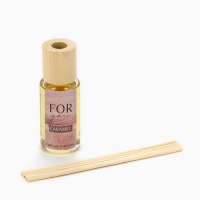 Подарочный набор: Диффузор ароматический палочки, ароматизатор для дома 30 мл. и ваза 125 мл. &laquo;Аромадиффузор: Home&raquo;, аромат карамель.