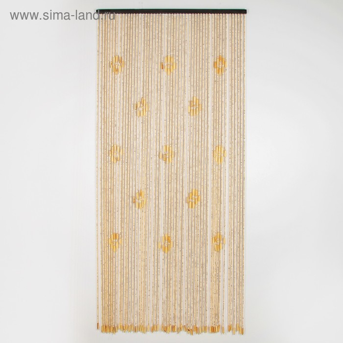 Занавеска декоративная «Шарики», 90×195 см, 52 нити, дерево Занавеска декоративная «Шарики», 90×195 см, 52 нити, дерево