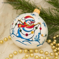 Набор новогодних шаров "Морозный" (набор 4 шт) 7,5 см Набор новогодних шаров "Морозный" (набор 4 шт) 7,5 см