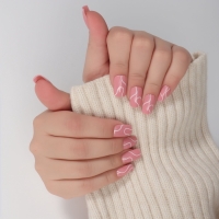 Накладные ногти «lines», 24 шт, с клеевыми пластинами, форма мягкий квадрат, цвет нежно-розовый Накладные ногти «lines», 24 шт, с клеевыми пластинами, форма мягкий квадрат, цвет нежно-розовый