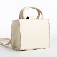 Сумка женская тоут на молнии, цвет молочный Сумка женская тоут на молнии, цвет молочный