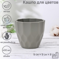 Кашпо для цветов &laquo;Излом&raquo;, пластик, 400 мл, цвет МИКС