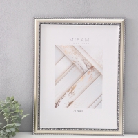 Фоторамка пластик "МИРАМ" 30х40 см, серебряный