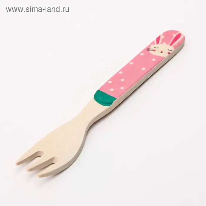 Вилка для кормления, бамбук, МИКС