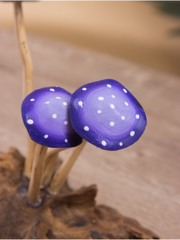 Сувенир "Грибочки" дерево, 15х10х16 см, цв. сиреневый