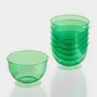 Креманка пластиковая одноразовая для фуршета &laquo;Кристалл&raquo;, 200 мл, зелёная