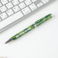 Ручка подарочная в открытке &laquo;Настоящему герою. 23 февраля&raquo;, металл, синяя паста