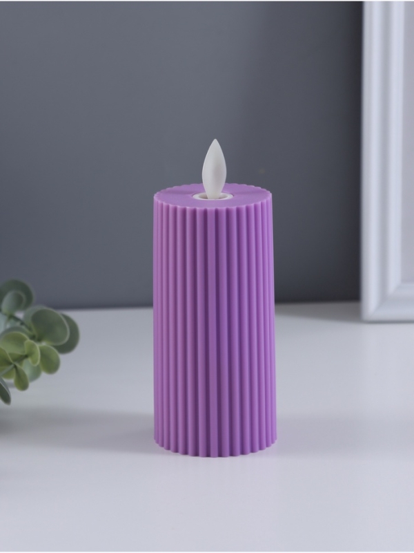 Ночник свеча Ночник свеча "Уют" LED 3xAG13 сиреневый 5х5х11см