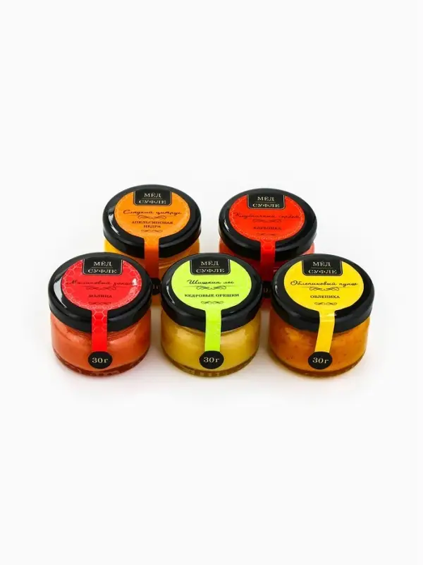 Адвент календарь новогодний с мёдом &laquo;С Новым Годом&raquo;, облепиха, кедровые орешки, малина, цитрус, клубника