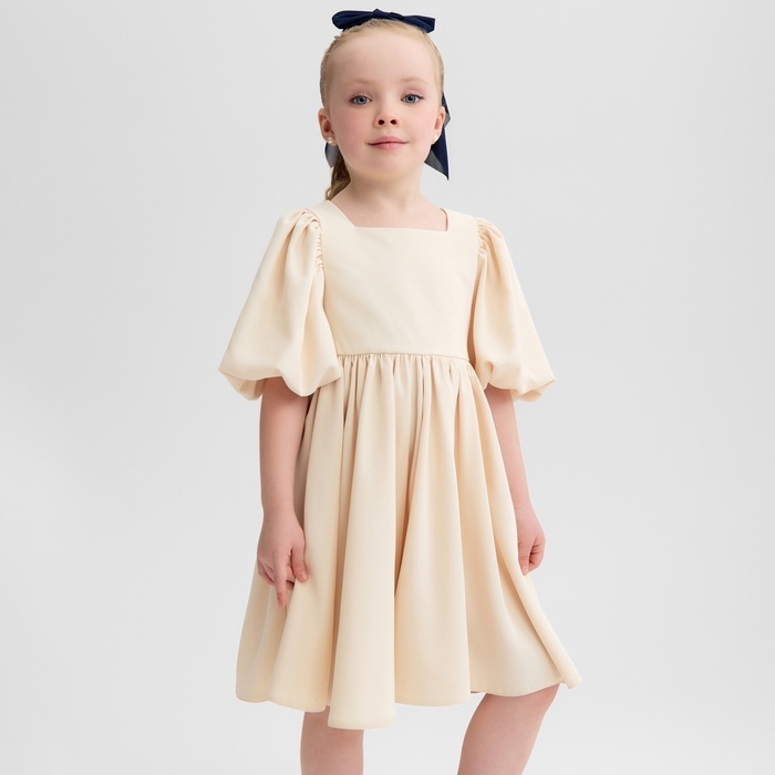 Платье для девочки, MINAKU :Party Dress, цвет молочный, рост 110 см