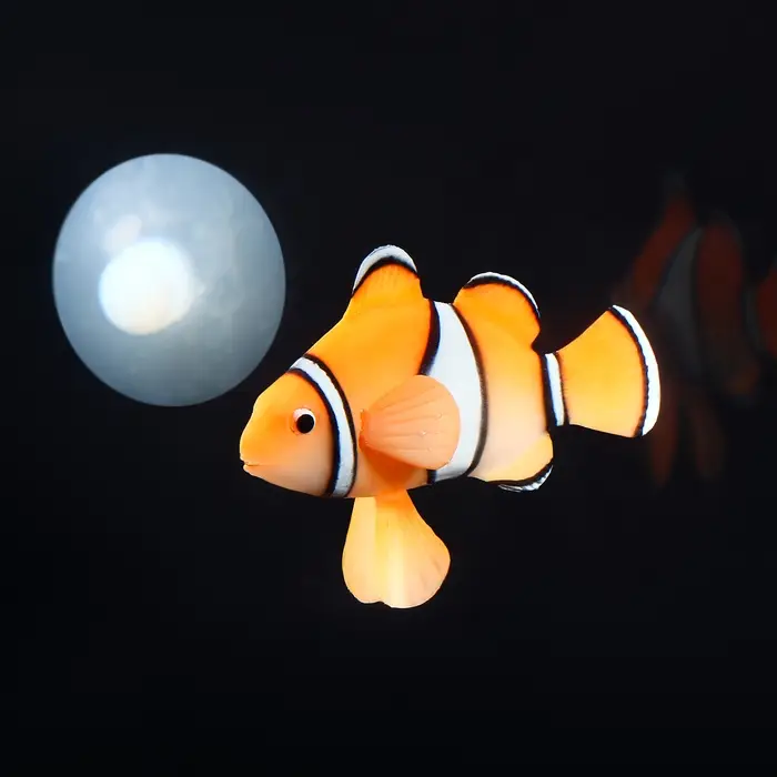 Декор для аквариума "Клоун оцеллярис", силиконовый, с неоновым эффектом, 6,6 х 4,3 см