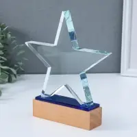 Стела наградная "Звезда" подставка 14х4 см звезда 20,5х18,5 см 3,5х20,5х22,5 см