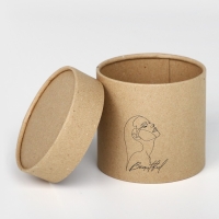 Коробка подарочная шляпная из крафта, упаковка, &laquo;Beautiful&raquo;, 12 х 12 х 12 см