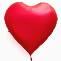 Воздушный шар фольгированный 63" &laquo;Сердце, красное"