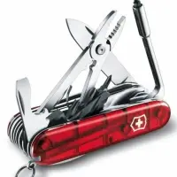 Офицерский нож CyberTool L, полупрозрачный красный