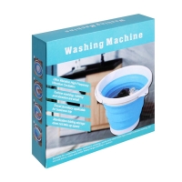 Портативная мини-стиральная машина LWM-03 с ведром 10 л, складная, голубая