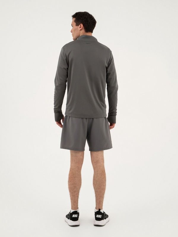 Лонгслив мужской Resport, на молнии, р. 46, цвет серый, базовый, с длинным рукавом