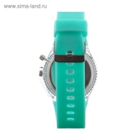 Часы наручные кварцевые женские "Этни", d-4 см, с подсветкой, бирюзовые