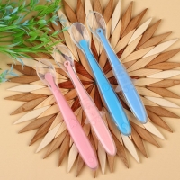 Ложка силиконовая детская &laquo;Жирафик&raquo;, цвет голубой