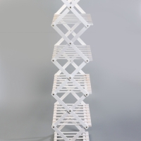 Подставка для цветов Greengo, 6 полок, 50 &times; 25 &times; 110 см, напольная, бамбук, белая